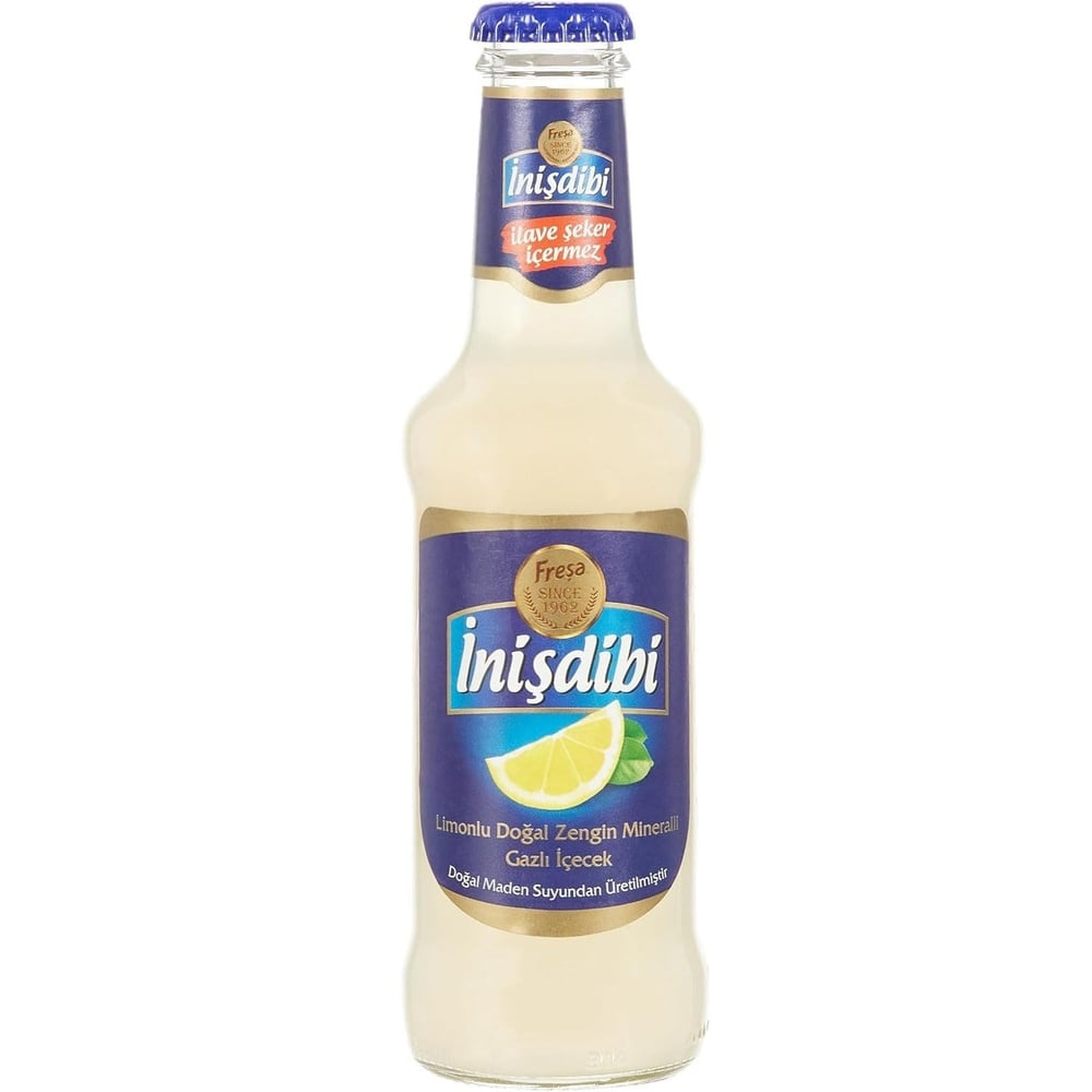 İnişdibi Limonlu Şekersiz Maden Suyu 200 Ml x24 lü Koli