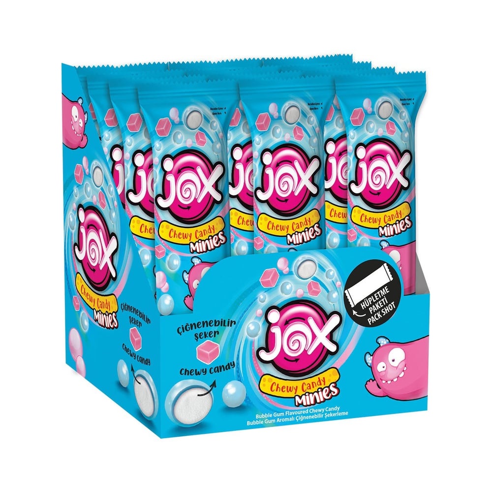Jox Minies Bubble Gum 9 Gr Çiğnenebilir Şeker x24 lü Paket