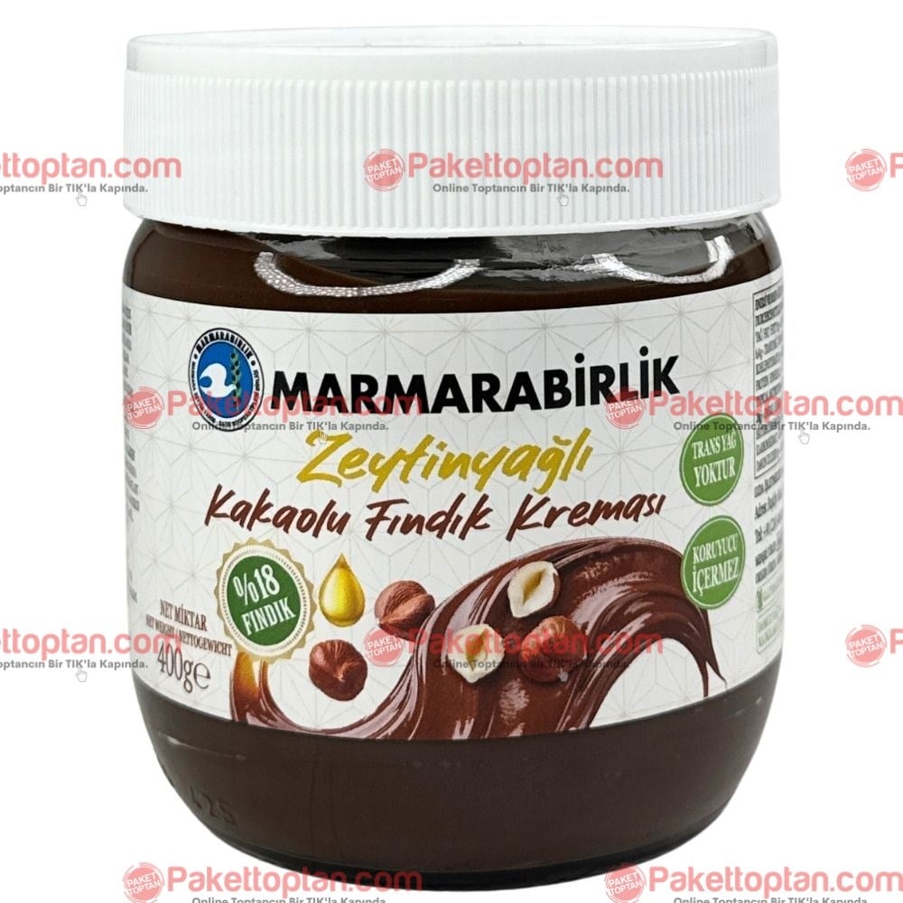 Marmarabirlik 400 Gr Zeytinyağlı Kakaolu Fındık Kreması x6 lı Koli