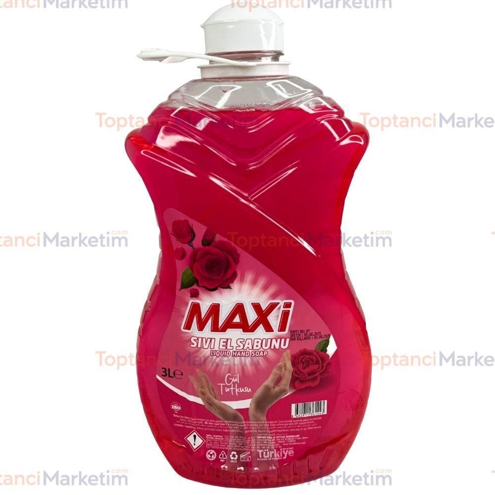 Maxi 3 Lt Sıvı Sabun Gül Tutkusu x4 lü Koli
