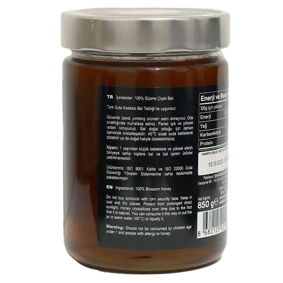 Ordu Bal Çiftliği 850 Gr Yüksek Yayla Çiçek Balı x6 lı Koli
