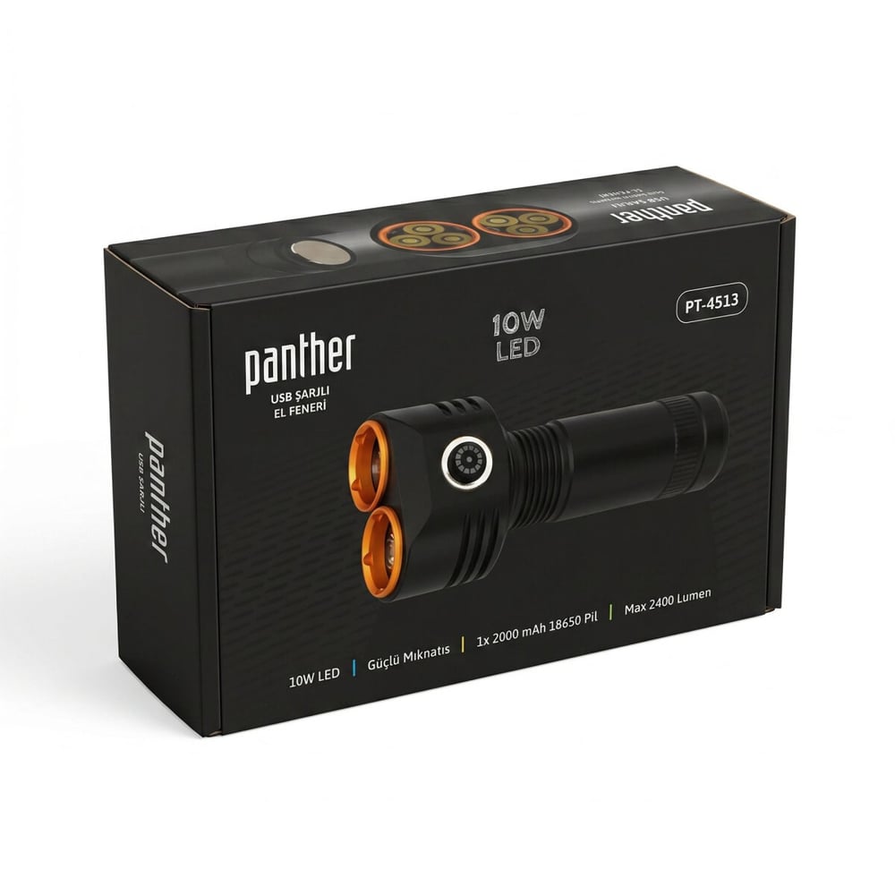 Panther PT 4513 USB Şarjlı El Feneri