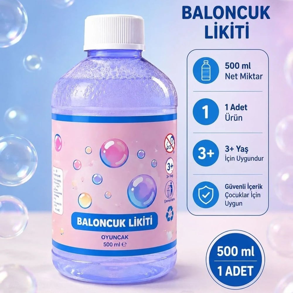 Sepetçi 500 Ml Köpük Balon Likit Yedek Şişe
