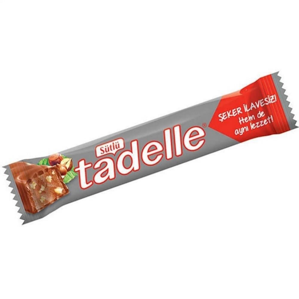 Tadelle Şekersiz Sütlü Fındık Dolgulu Çikolata 20 Gr x20 li Paket
