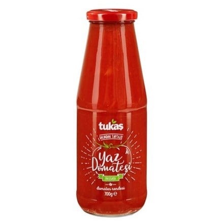 Tukaş 700 Gr Rendelenmiş Domates Cam Şişe x12 li Koli