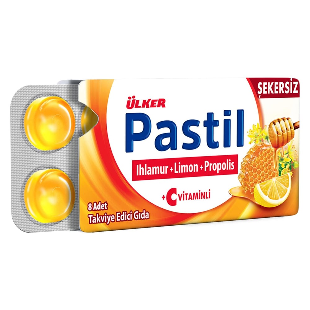 Ülker Pastil Ihlamur Limon Propolis 8 li 22,4 Gr x12 li Paket