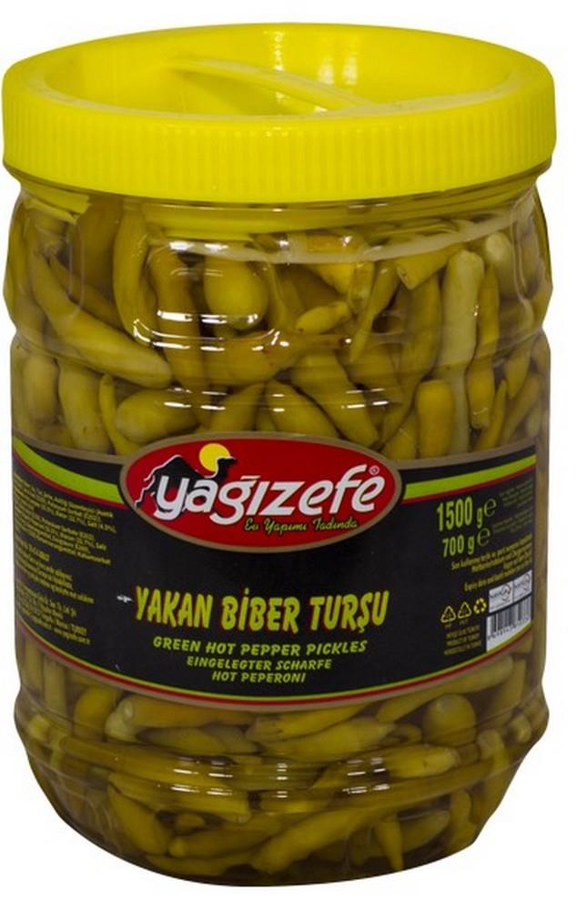 Yağızefe 1400 Gr Yakan Biber Turşusu