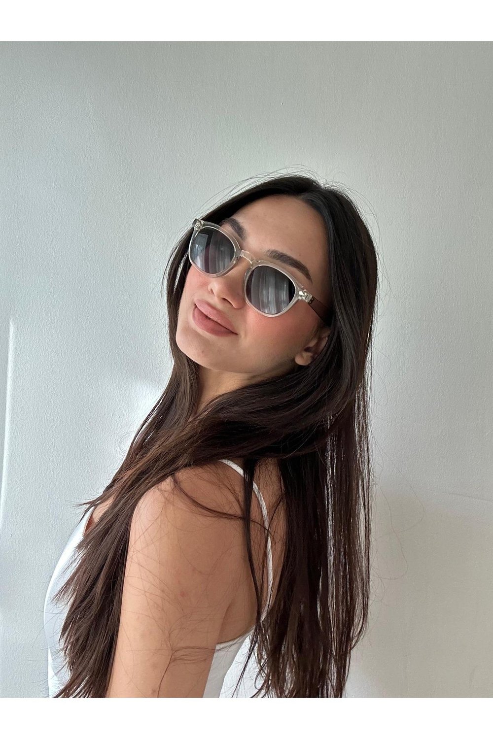 Erba Klasik Oval Köşeli Trend Model Unisex Güneş Gözlüğü Şeffaf Füme Güneş Gözlüğü 2025 Sezon