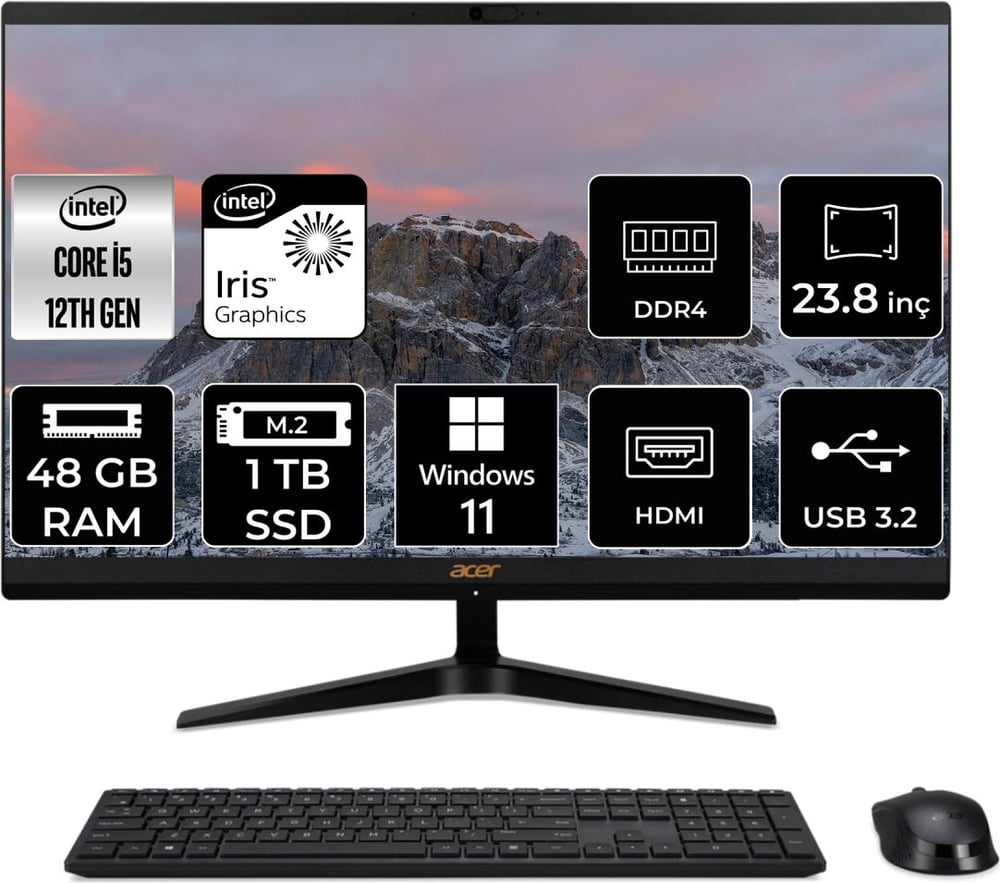 Acer Aspire C24-1700 Intel Core I5 1235U 48GB 1tb SSD 23.8