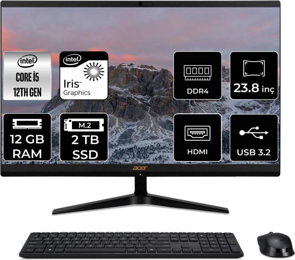 Acer Aspire C24-1700 Intel Core I5 1235U 12GB 2tb SSD 23.8