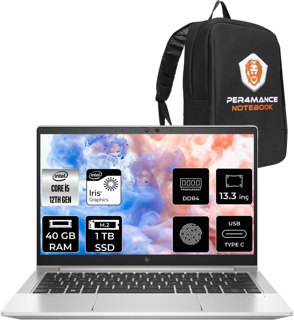 Hp Elitebook 630 G9 Intel Core I5 1235U 40GB 1tb SSD 13.3'' Fhd Fdos Taşınabilir Bilgisayar 6S6Y3EA & Per4 Çanta 6S6Y3EAP338