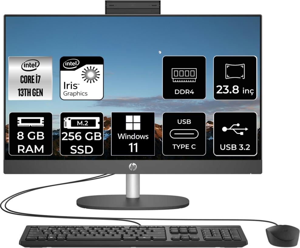 Hp Proone 240 G10 Intel Core I7 1355U 8gb 256GB SSD 23.8