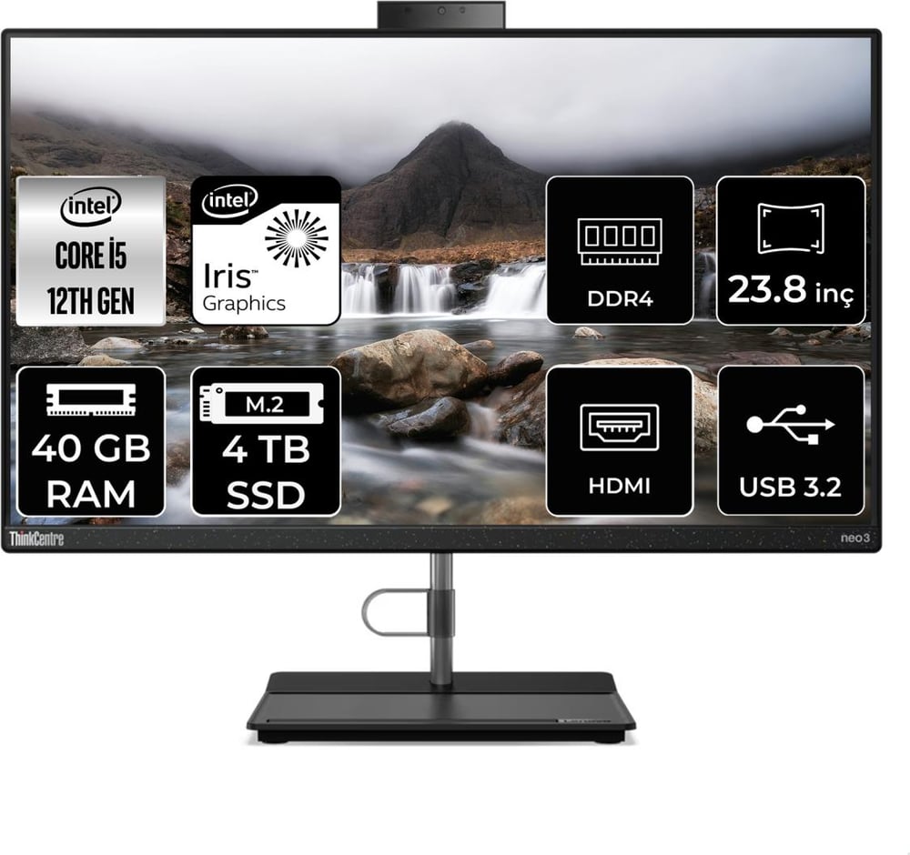 Lenovo Thinkcentre Neo 30A Intel Core I5 1240P 40GB 4tb SSD 23.8