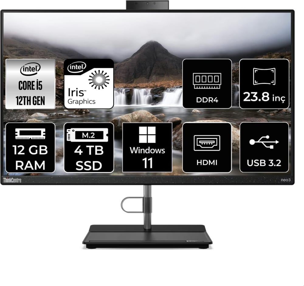 Lenovo Thinkcentre Neo 30A Intel Core I5 1240P 12GB 4tb SSD 23.8
