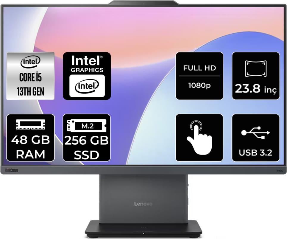 Lenovo Thinkcentre Neo 50A Intel Core I5 13420H 48GB 256GB SSD 23.8