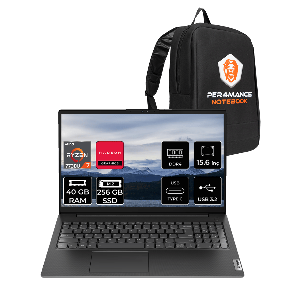 Lenovo V15 Gen 4 Amd Ryzen 7 7730U 40GB 256GB SSD 15.6