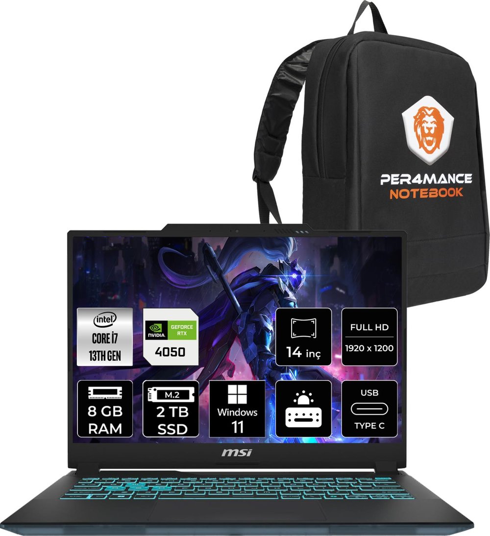Msı Cyborg 14 Intel Core I7 13620H 8gb 2tb SSD RTX4050/6GB 14