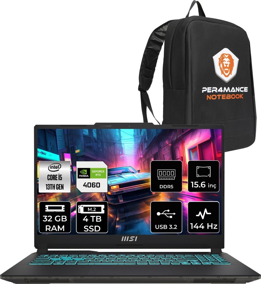 Msı Cyborg 15 Intel Core I5-13420H 32GB 4tb SSD RTX4060/8GB 15.6