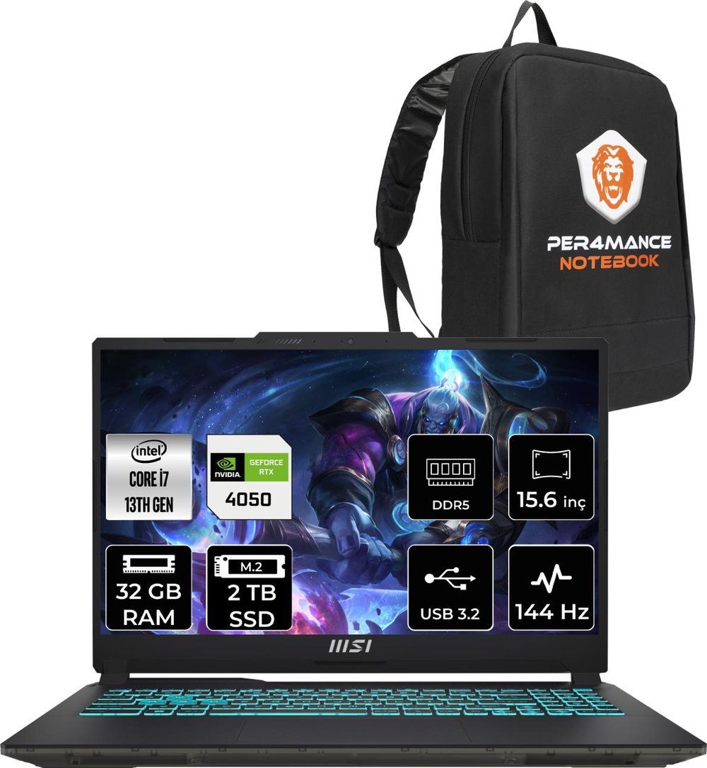 Msı Cyborg 15 Intel Core I7-13620H 32GB 2tb SSD RTX4050/6GB 15.6