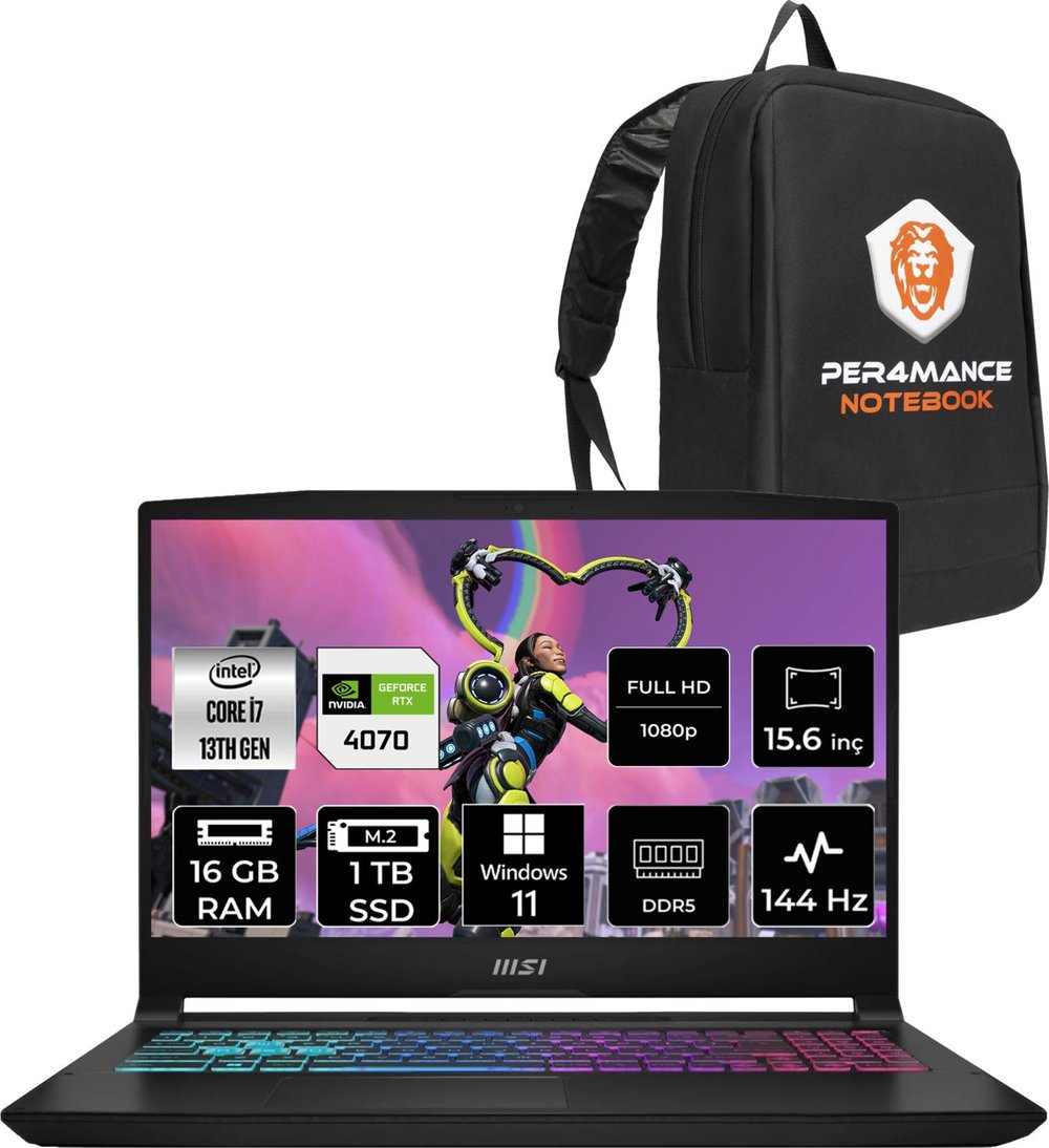 Msı Katana 15 Intel Core I7 13620H 16GB 1tb SSD RTX4070/8GB 15.6