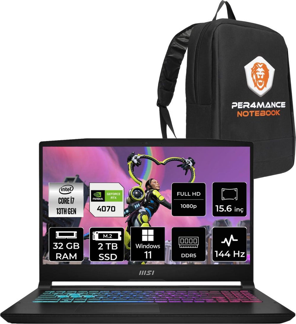 Msı Katana 15 Intel Core I7 13620H 32GB 2tb SSD RTX4070/8GB 15.6