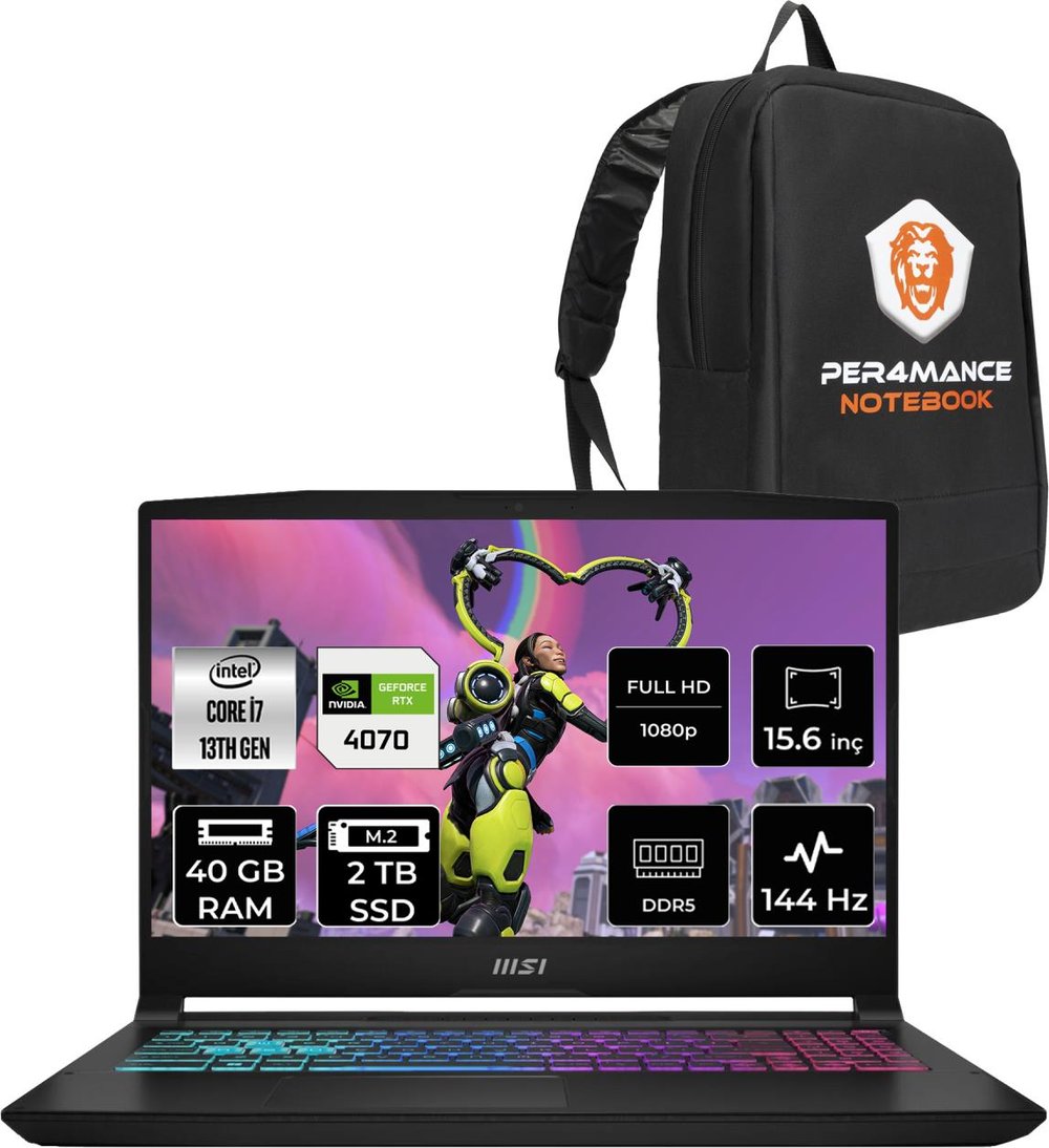Msı Katana 15 Intel Core I7 13620H 40GB 2tb SSD RTX4070/8GB 15.6