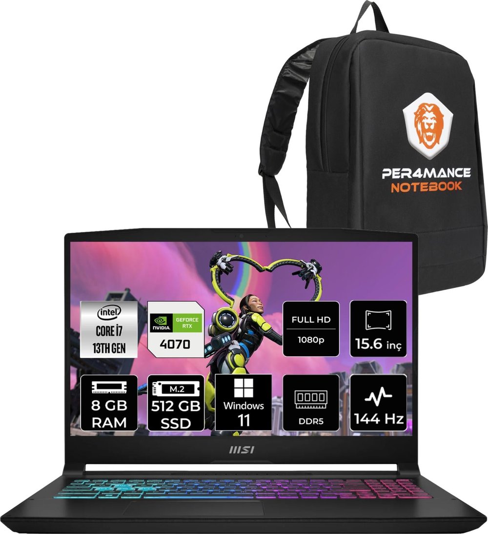 Msı Katana 15 Intel Core I7 13620H 8gb 512GB SSD RTX4070/8GB 15.6