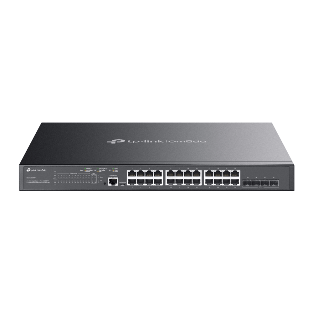 TP-Link TL-SG3428XMP 24 Port 10/100/1000 Mbps Gigabit 4 Port SFP Switch
