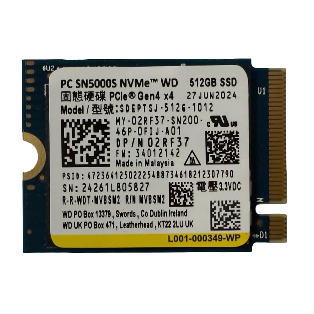 Wester Digital WD PC SN5000S 512GB 2230 M.2 NVMe SSD - OEM [KUTUSUZ]