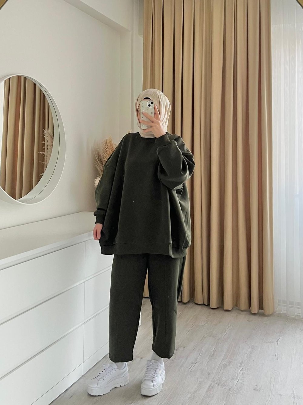 3 İPLİK TAKIM / KOYU YEŞİL