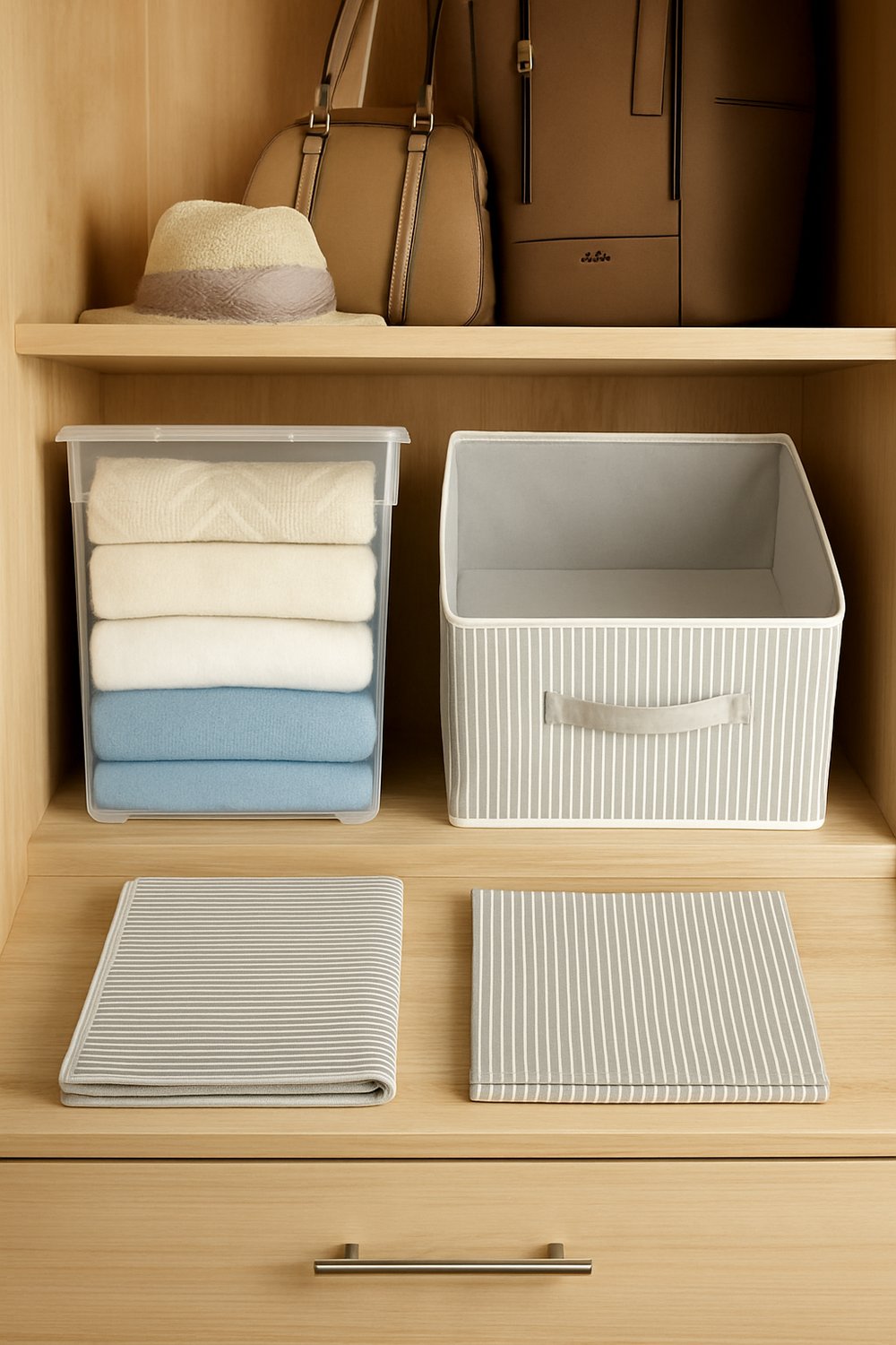Pantolon Organizer Gri Çizgili Gri Çizgili