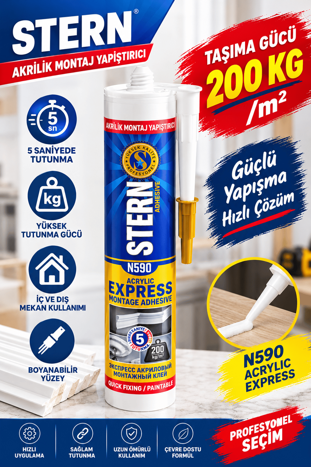 BONDORA HİGH TACK KORNİŞ YAPIŞTIRICISI