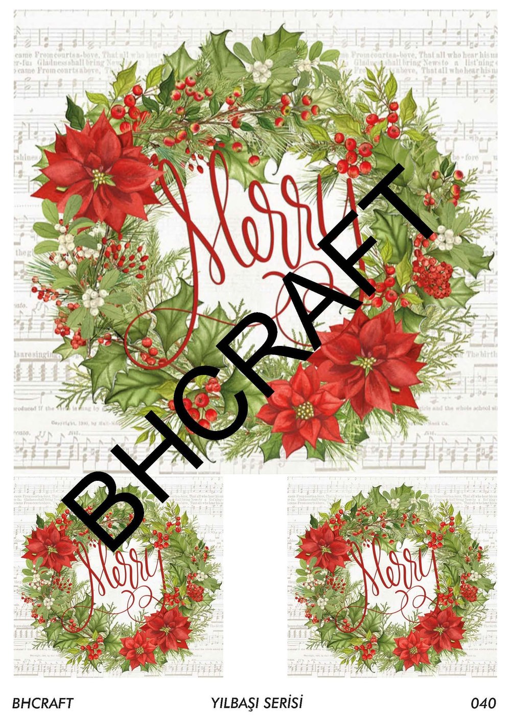 Bostancı Hobi BH Craft Yılbaşı Serisi Pirinç Dekopaj No:040