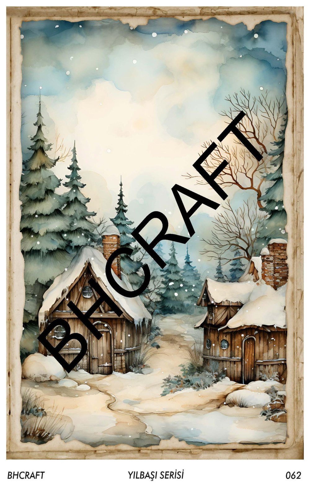 Bostancı Hobi BH Craft Yılbaşı Serisi Pirinç Dekopaj No:062
