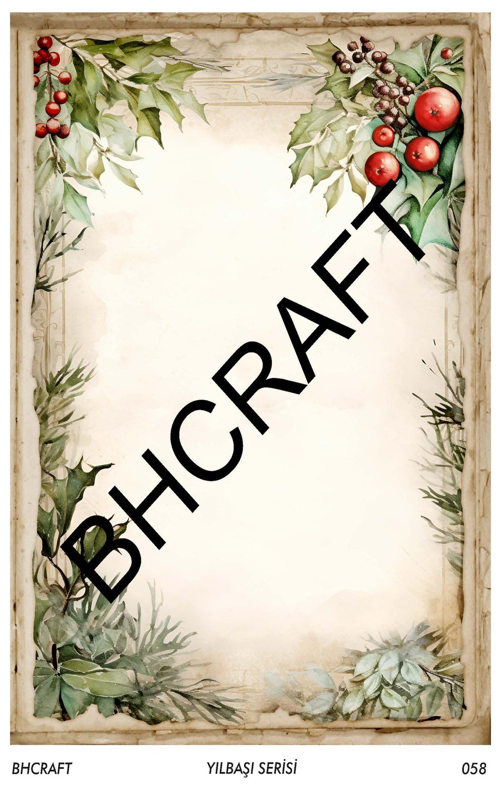 Bostancı Hobi BH Craft Yılbaşı Serisi Pirinç Dekopaj No:058