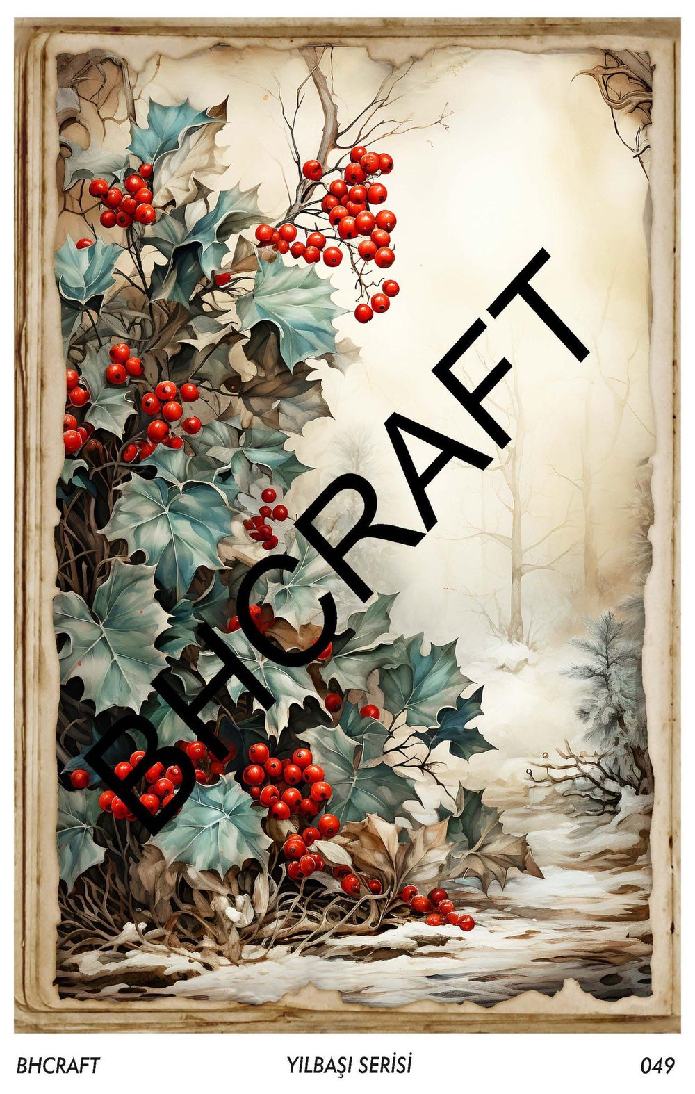 Bostancı Hobi BH Craft Yılbaşı Serisi Pirinç Dekopaj No:049