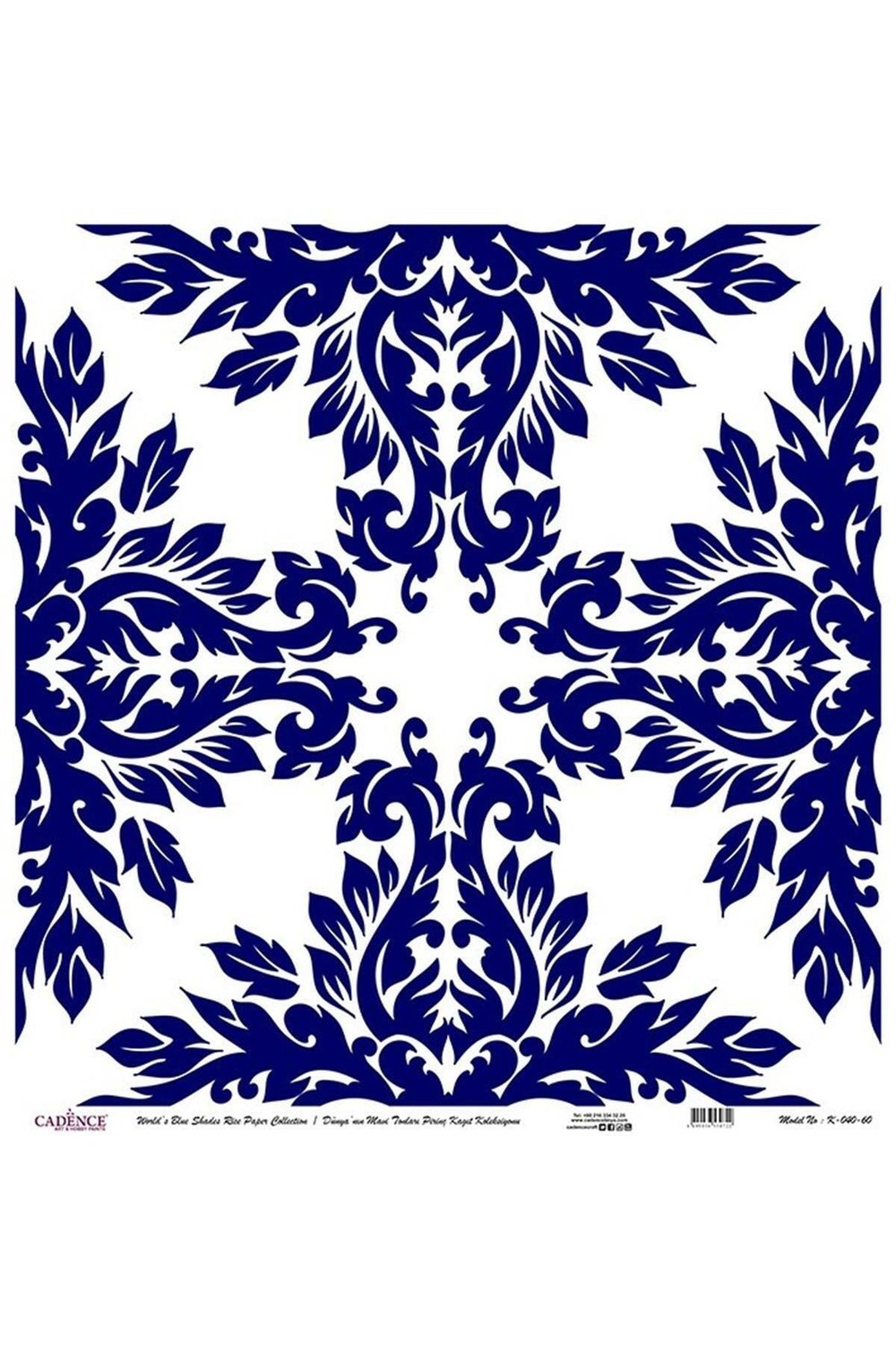 CADENCE K_040 Dünya'nın Mavi Tonları Pirinç Dekopaj 30x30