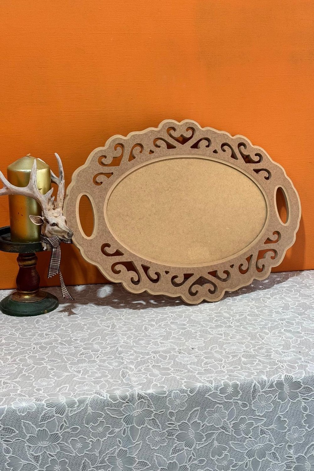 LAZER KESİM TEPSİ  46 X 32  CM