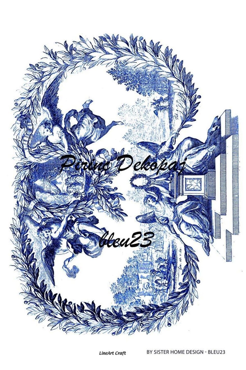 Lineart Pirinç Dekopaj Blue 23