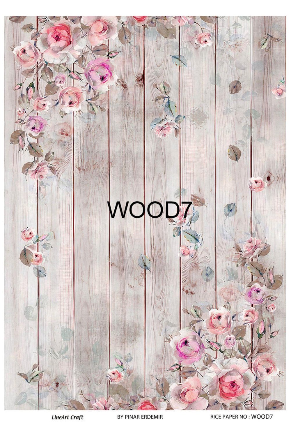 Lineart Pirinç Dekopaj Kağıdı WOOD7