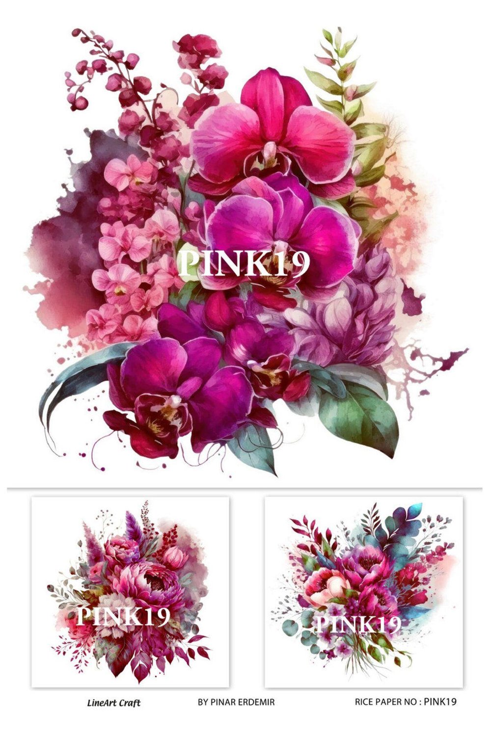 Lineart Pirinç Dekopaj PINK19