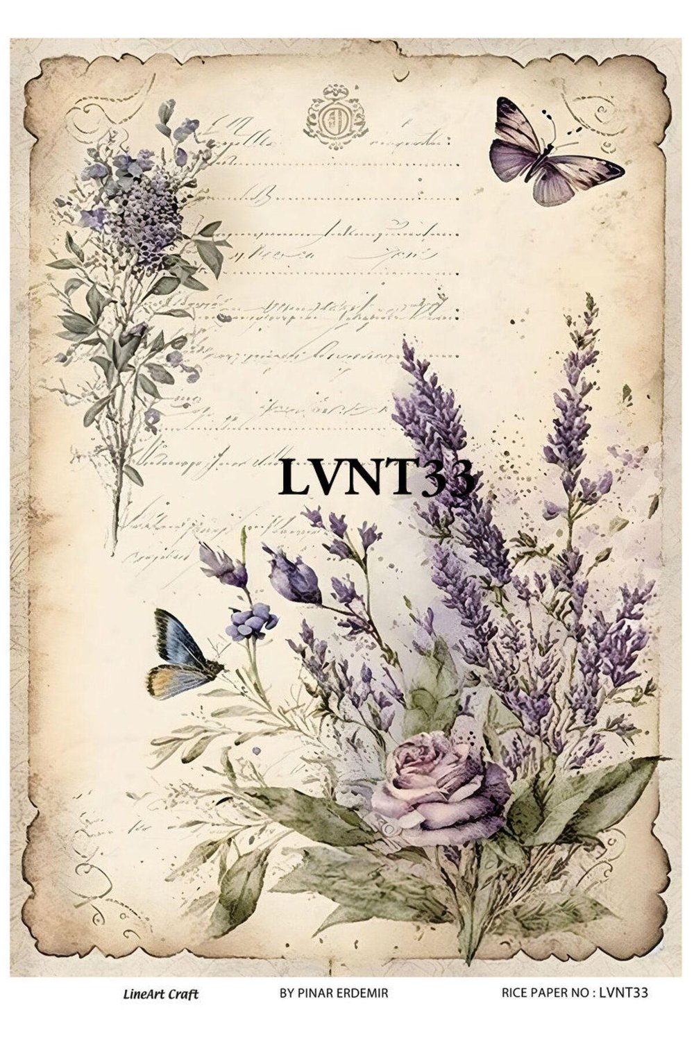 Lineart Pirinç Dekopaj Rıce Paper LVNT33