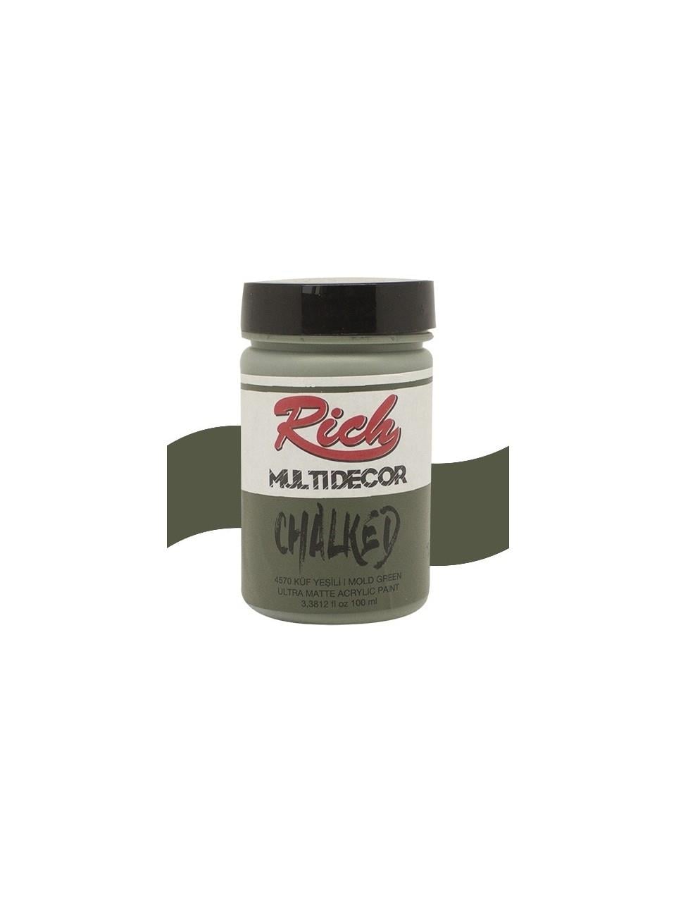 Rich Multi Decor Chalked Akrilik Boya 100 Ml. 4570 Küf Yeşili