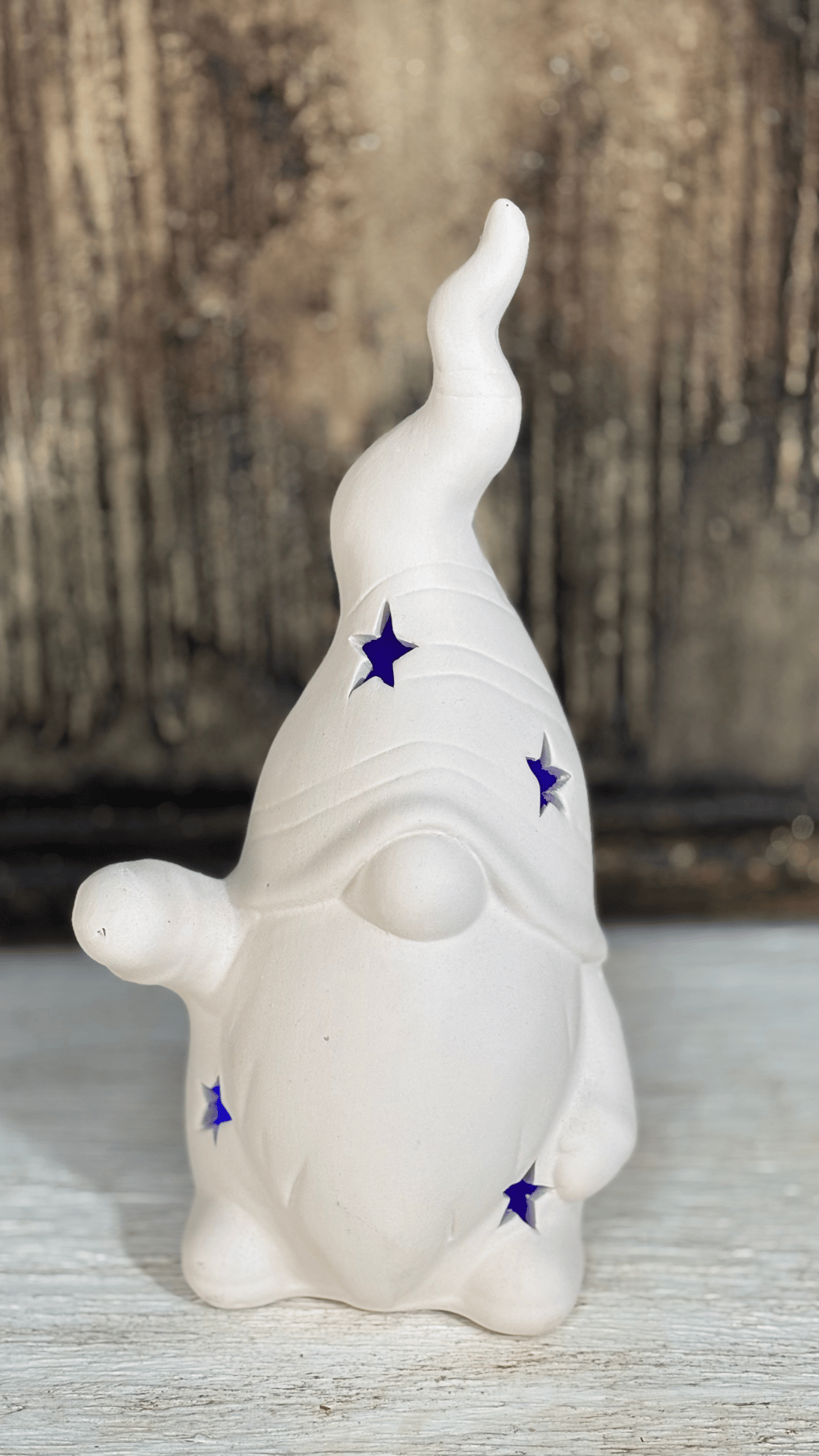 Sakallı Gnome Yılbaşı Cücesi Tealight Mumluk Polyester py0006