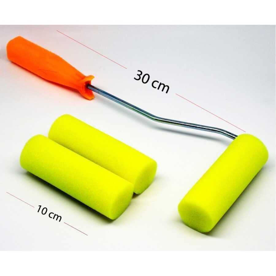 Sünger Rulo Fırça 10 cm 3 Yedekli