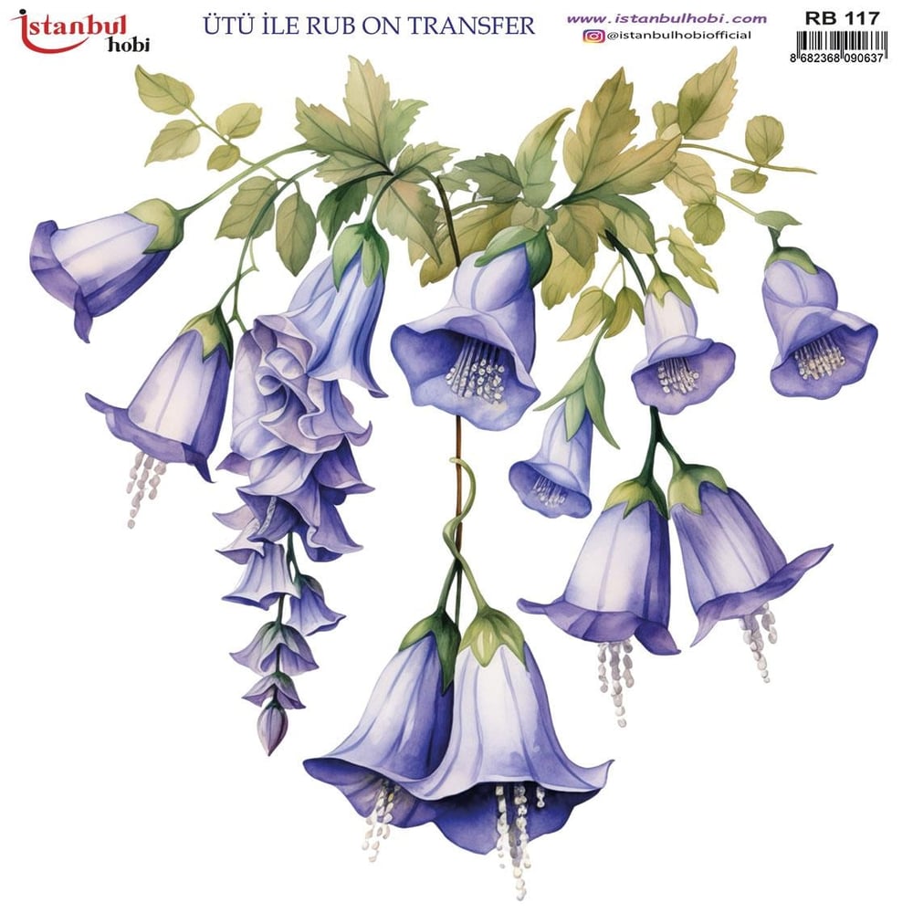 ÜTÜ İLE RUB ON TRANSFER RB 117  30 X 30 cm
