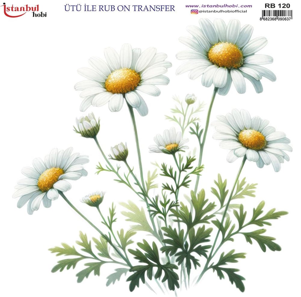 ÜTÜ İLE RUB ON TRANSFER RB 120  30 X 30 cm