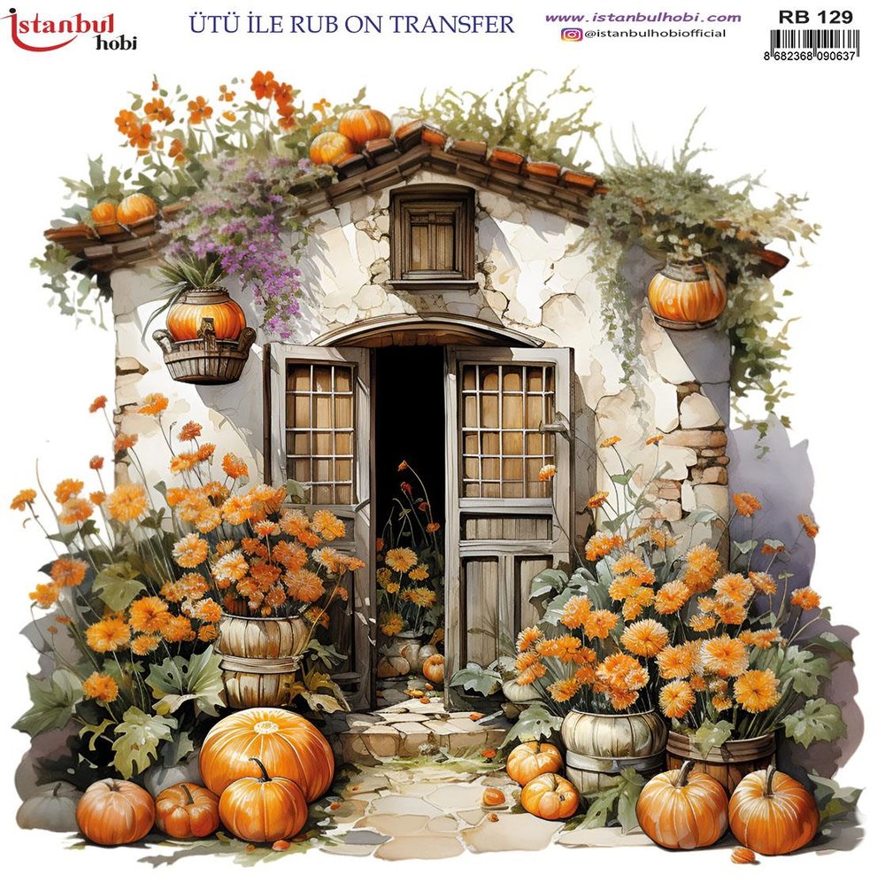 ÜTÜ İLE RUB ON TRANSFER RB 129  30 X 30 cm