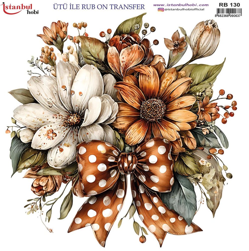 ÜTÜ İLE RUB ON TRANSFER RB 130   30 X 30 cm