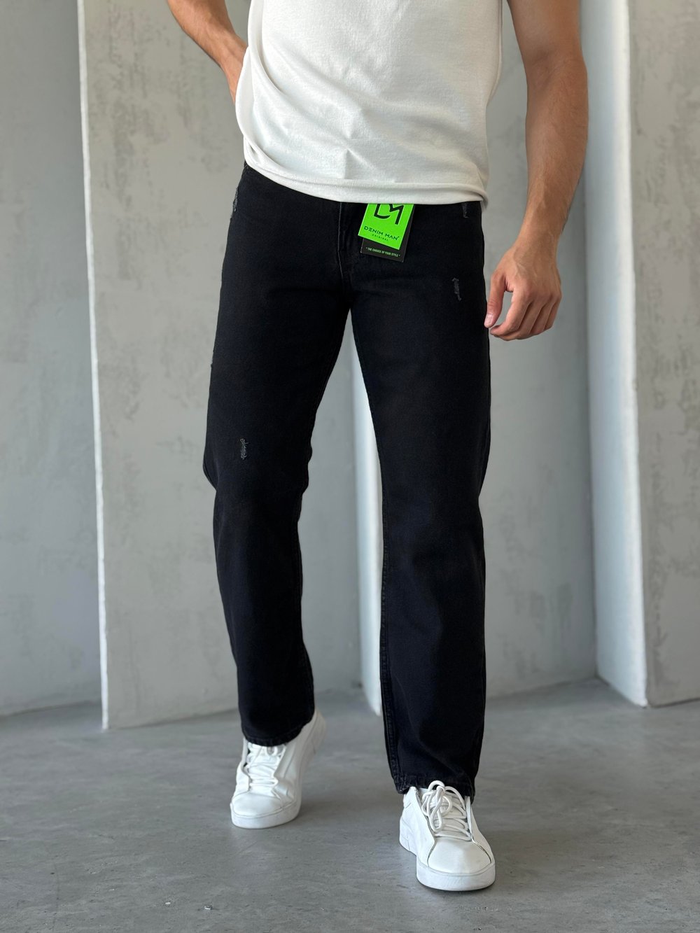 BAGGY SİYAH YIRTIK 
